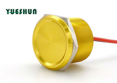 Porcellana Commutatore di pulsante piezo-elettrico di alluminio NESSUN corpo di giallo della lampada 25mm 24VAC 100mA distributore