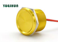 Commutatore di pulsante piezo-elettrico di alluminio NESSUN corpo di giallo della lampada 25mm 24VAC 100mA